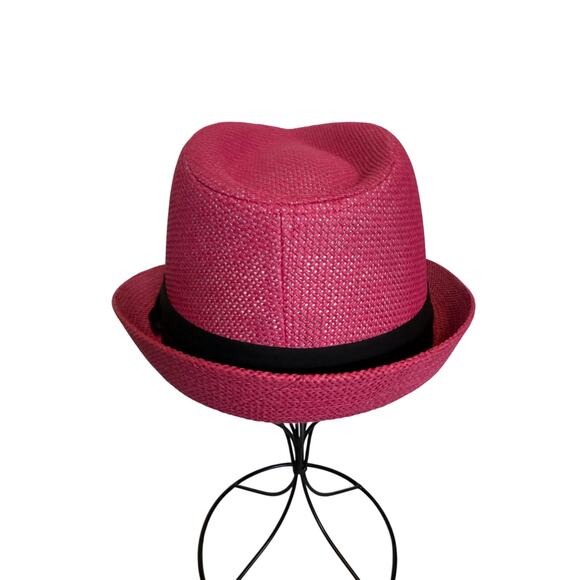 The Hatter Co OS Tweed Classic Cuban Style Fedora Pink Hat Beach Travel Retro - Picture 3 of 6